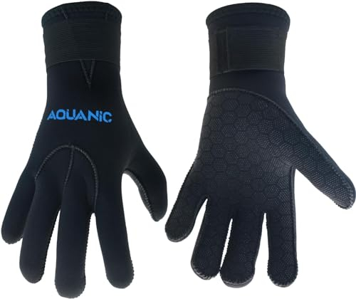 nitescuba Neopren Tauchhandschuhe 3mm Neopren Handschuhe für Herren und Damen Anti-Rutsch Wärmender Tauchhandschuhe mit verstellbarem Taillengurt für Schnorcheln Kajakfahren Paddeln (XL)