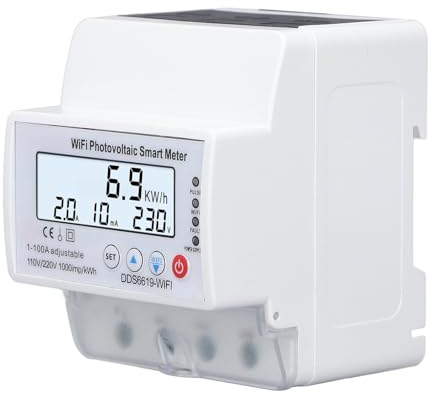 Solar Bidirektionaler Energiemonitor WiFi Photovoltaik Smart Meter 110V 220V 1-100A Leistungsschalter Timer Leckageschutz mit WIFI-Steuerung