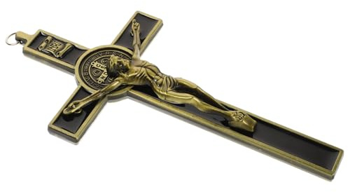 Alipis Crocefisso da Parete Vintage in Zinco Decorazione Religiosa Gesù per Interni Eleganti