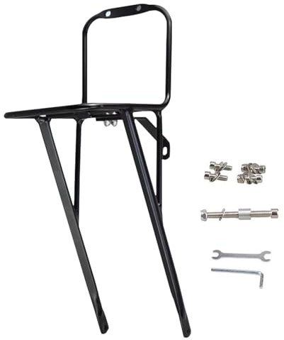 Zahoken Bike Front Rack | Cargo Bike Rack,Holder Bracket for Storage Basket Bag Cruiser Dirt Cycling Daily Commuting Travel Biking Long-Distance Travel