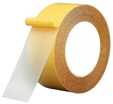ZWWOGE Nastro Biadesivo Forte per Tessuti 20mm x 20m, Nastro Adesivo Trasparente Senza Tracce per Cucire, Accessori Fai da Te per Tappeti Abbigliamento Decorazione