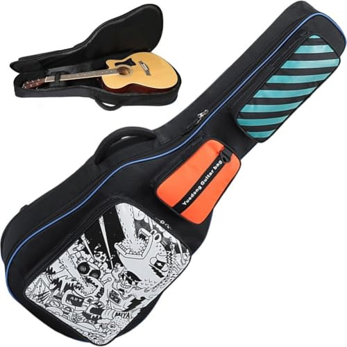 Brxmpn Stötsäkert vattentätt gitarrfodral, bärbart fodral för akustisk gitarr, klassisk, ukulele bas, gitarrorganisatör.
