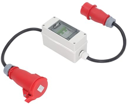 Yctze CEE-strömadapter IP44 5-stift 2,5 Mm2 16A Hane Till Hona med Strömbrytare för verkstads- och Utomhusbruk