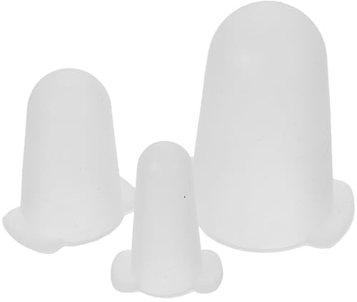 DOITOOL Cubiertas de Silicona Punta de Ribete en Mangas Pequeñas para Boquillas Manga Pastelera, 3 Piezas y Cubierta Punta Tubería, Protección Práctica para de Pasteles