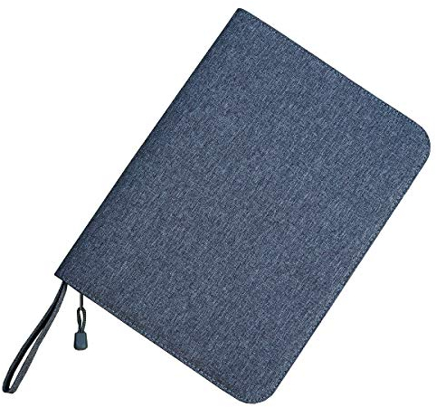 Lanxivi 48 Fountain Pen Case Gray Organizer, Waterproof Canvas Pen Holder Display Bag with YKK Zipper