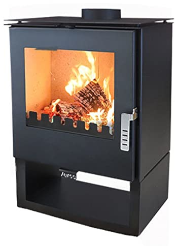 + Kaminofen Holz Rheia Holzofen 5 kW Kamin Ofen Dauerbrandofen Werkstattofen Schwedenofen Hüttenofen Heizofen