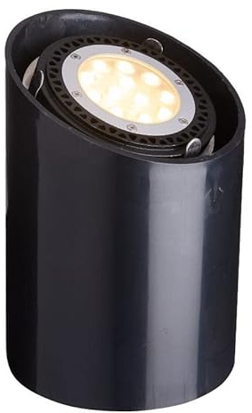 VOLT Ground Hog 12V Black PVC In-Ground Well Light with Debris Cover & 9W 2700K Warm White 900 Lumen PAR36 LED Bulb for Low Voltage Landscape Lighting in Yard, Lawn, Turf, Mulch, Garden or Flower Bed