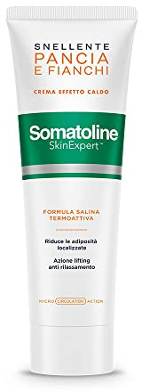 Somatoline SkinExpert Snellente Pancia e Fianchi Crema Effetto Caldo 250ml | Formula Salina Termoattiva Polisaccaridi Liftanti | Microcirculation Action | Riduce Adiposità | Azione Lifting