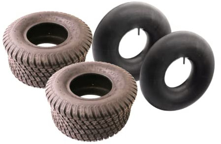 SECURA 2x pneus incl. chambre à air 18x9.50-8 valve droite compatible avec tondeuse autoportée