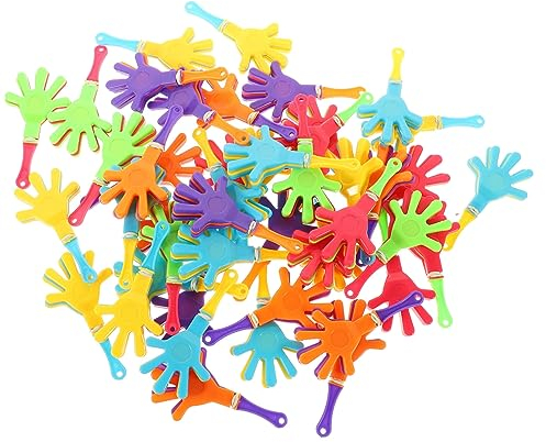 Abaodam 50 Stück Handklöppel Krachmacher Fußball-lärmmacher Festival-handklatscher Fußball-handklatscher Partykrachmacher Farbige Handklöppel Jubelklöppel Zubehör Die Party Plastik Mini