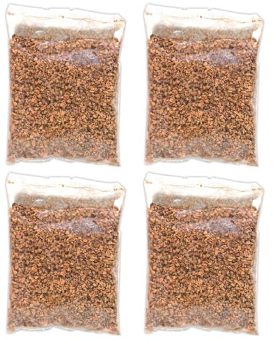 AC - Pack de 4 Bolsas de Corcho triturado para belén - Accesorio para decoración en el Nacimiento - Ideal para los últimos Detalles