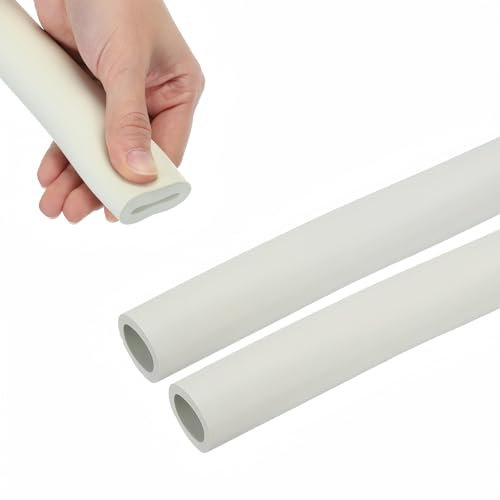 Tuyau Isolation Tube Tuyau Calorifuge Tube en Mousse pour Support de Poignée Flexible Isolation Tuyaux Chauffage Solaire Isolation de Tuyau de Sanitaire，Climatisation(Blanc,25mm*5mm*1.95m)