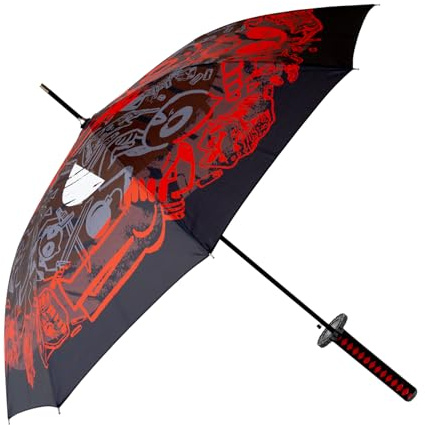 Marvel Deadpool Kinder-Regenschirm, automatischer Regenschirm: Kinder-Regenschirm für Kinder ab 10 Jahren: Marvel Legends Deadpool, Schwarz