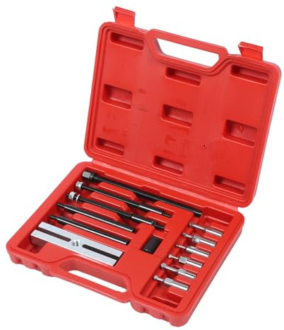 Tbest Juego de extractores de rodamientos integrados, kit de herramientas de extracción de alta resistencia para automóviles ISO tamaños 6004 6010 6201 6206 6300 6302 13 piezas
