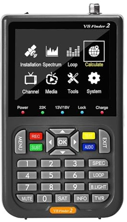 Buscador De Satélite Digital DVB-S/S2/S2X H.264 1080P HD Receptor Receptor De Señal De TV Decodificador Satelital FáCil De Usar(Only Device)