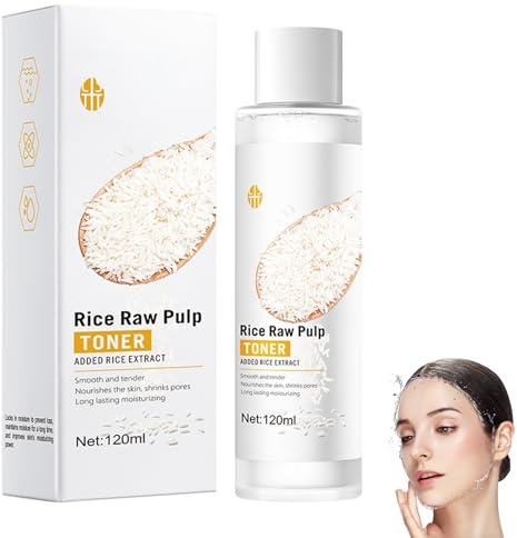 Sewinsling Lotion Tonique Visage, 120ml Lotion Tonique Visage Au Riz, Skincare Rice Toner, Apaisant Et Hydratant En Profondeur, Hydratation Intense