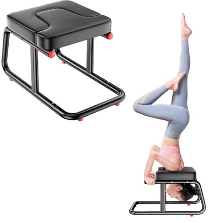 Yoga Headstand Stool,Steel Yoga Inversion Chair,Portable Home Gym Equipment,for Core Strength and Balance Training(Color1)