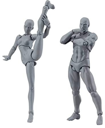 Zeichnungsfiguren Modell 2PCS 5, 91 Zoll männlich weiblich Actionfigur bewegliche Zeichnung Mannequin für Künstler