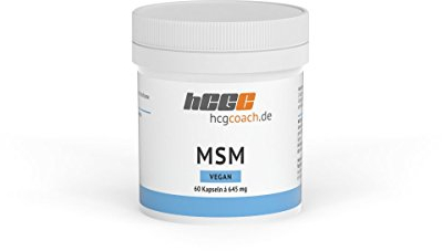 hCGC - MSM Kapseln hochdosiert Methylsulfonylmethan (MSM) - ohne Magnesiumstearaten, Vegan & ohne Zusatzstoffe, Made in Germany - Perfekt für die 21 Tage Stoffwechselkur & danach (60 Stück á 645mg)