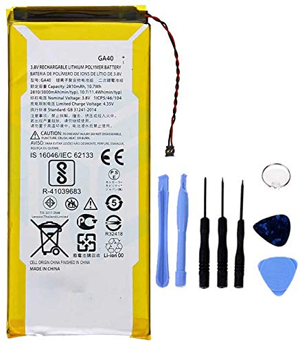 Akku kompatibel mit Motorola Moto G4 Plus GA40 XT1622 XT1625 XT1641 XT1644+ mit hoher Kapazität 3000 mAh inklusive Demontage-Set