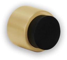 Självhäftande dörrstopp för vägg | 28 x 28 mm | gummi svart | mässing finish matt | mycket bra vidhäftning | 100% lämplig | mod. I-198/28-TPM-LMT| EVI Herrajes