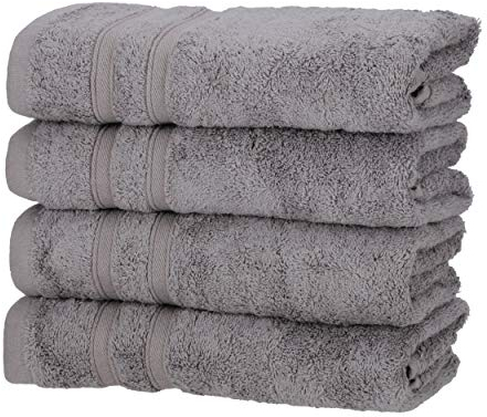 4er Handtücher Kiesel | 50% Bambus & 50% Baumwolle | ÖKO-TEX Standard Zertifiziert | Nachhaltige Premium Qualität 450 g/m²