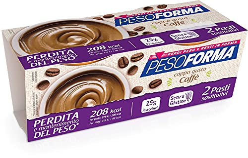Pesoforma Coppa gusto Caffè, Pasto Sostitutivo per perdita e mantenimento peso, 420g (2 x 210g)