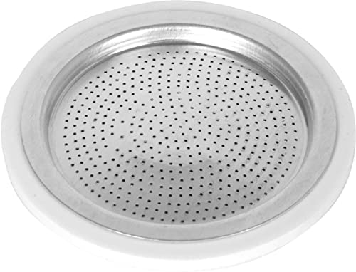 Bialetti Ricambi, Includes 1 Gasket and 1 Plate, Compatible with Moka express 6 cups, Moka Induction, Orzo Express and Brikka