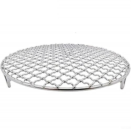 URPIZY Griglia di Raffreddamento Rotonda, in Acciaio, Spessa griglia per Raffreddamento/Cottura a Vapore, Forno e lavastoviglie, 24 cm x 24 cm