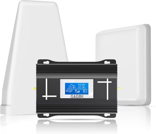 Cell Signal Booster on Band 2/4/5/12/13/17/25/66 for 4G LTE 5G 3G Cell Phone Signal Booster Cell Phone Booster Cellphone Signal Booster Cellular Booster Extender Up to 5500sqft for All U.S. Carriers