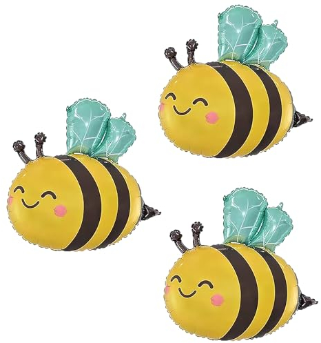 3er-Pack Bienen-Folienballondekorationen,Biene Deko,Bienen Luftballons,Bienen Deko Geburtstag,Bienen Deko,Folienballon Geburtstag.