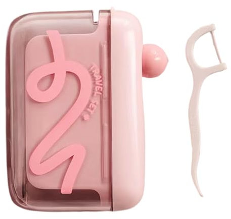 Dispenser di filo interdentale, contenitore per filo interdentale, organizer automatico da 6 cm, strumento portatile per la pulizia dei denti in ABS per hotel, ristoranti e uso personale, zaini