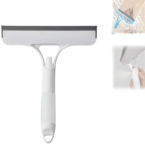3 in 1 Spray Squeegee, 3 in 1 Window Cleaning Scraper, Window Squeegee with Sprayer for Glass, Flooring and Tiles, etc.(White)