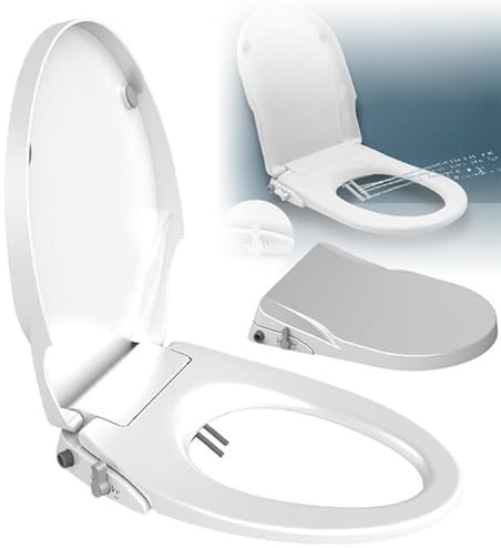 Asiento De Inodoro Inteligente Con Secador Agua Fría Y Caliente, Tapa De Asiento De Inodoro Inteligente Con Bidé Eléctrico Con Boquilla Autolimpiante, Sin Necesidad Enchufarlo