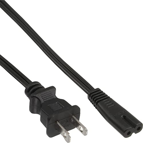 InLine 16653Y Netzkabel, Netzstecker USA auf Euro 8 C7 Stecker, 3m