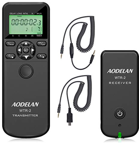 AODELAN WTR2 Kabelloser Fernauslöser Timer Kabelfernauslöser Kompatibel mit Panasonic, Olympus, Leica