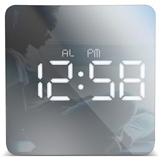 Acctim Lexington Digital Alarm Clock Crescendo Alarm Temperature Display LED Display Rose Gold