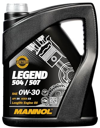 MANNOL Huile moteur Legend 0W-30 Huile entièrement synthétique ACEA C3 504/507 5 L Compatible avec VW Golf VII 3/5 portes 5G1, BQ1, BE1, BE2 Golf IV 3/5 portes 1J1 Golf V 3/5 portes 1K1, BMW