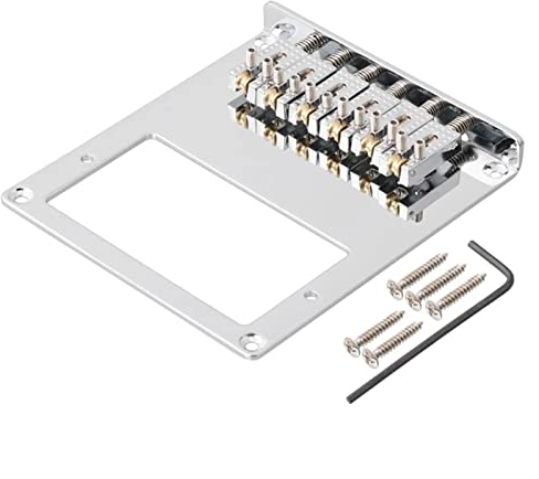 KLKL 6 Rollersattel 6 String Humbucker Guitar Bridge Für Tele Telecaster Guitar Chrome Gitarrensteg ersetzen