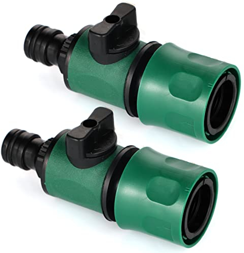 MILAIUN 2 Raccords D'arrosage Rapides 13 mm (1/2“), Connecteur de Raccord Tuyau D'arrosage, Adaptateur Robinet à 1 Sorties Vannes, Raccordement Rapide et Facile