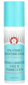 First Aid Beauty - 10% Vitamin C Brightening Serum, Daily Dark Spot Serum with Squalane & Vitamin E, Helps Brighten Without Irritation or Clogged Pores, Safe for Sensitive Skin, 1.7 oz