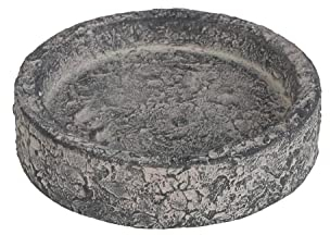 NaDeco Räucherschale für Duftwachs Aroma Würfel, Durchmesser 8cm Höhe 2cm in Zwei Farben wählbar | Zement Schale | Weihrauchbrenner | Räucherstövchen | Räuchergefäß | Aroma Brenner, Farbe:Dunkelgrau