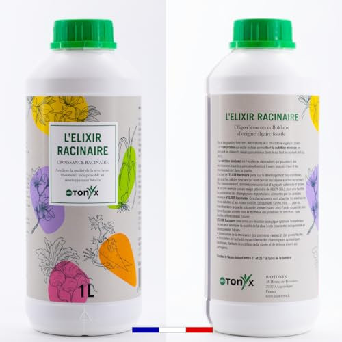 BIOTONYX – Engrais Liquide Biologique Croissance Racinaire - ELIXIR RACINAIRE - Développement Des Futures Racines et Jeunes Pousses - Made In France & UAB - 1L