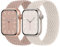Solo Loop Geflochtenes Armband Kompatibel mit Apple Watch 38mm 40mm 41mm 42mm, Nylon Elastisches Band für Apple Watch 10 9 8 SE 7 6 5 4 3 2 1, Sand Rosa/Polarstern S