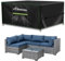 BEEWAY Garden Furniture Cover With Air Vent, Waterproof Patio Rattan Sofa Table Chair Set Cover - 420D Oxford Fabric, Windproof - Rectangular 200 x 160 x 72cm