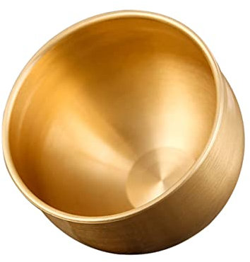 VERDANVERSE Tazza Ottone Vintage Per Bevande Coppa Liquore Creativa Con Base Robusta Perfetta Per Vino Whiskey e Cocktail Design Compatto e Facile Da Trasportare Per Uso Domestico e Decorativo