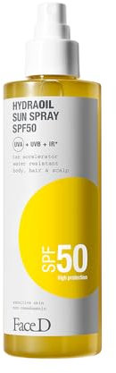 Face D - Hydraoil Spray Solare Corpo e Capelli SPF 50, 200ml