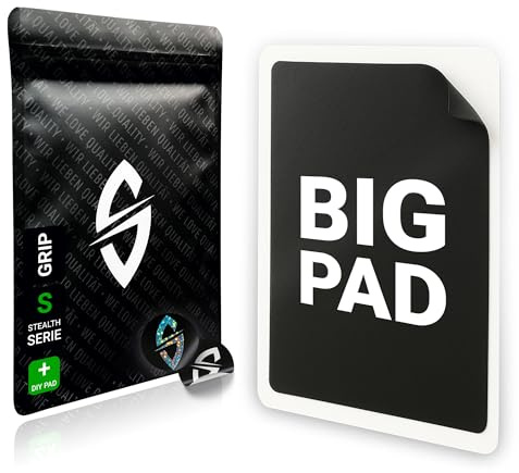SensoryBoost DIY 2.0 Grip Tape – 1 x dyna (14 x 9,5 cm) halkfri dekal, mycket tunn (0,5 mm), svettabsorberande och självhäftande – grepptillbehör för mus, tangentbord, smartphone och styrenhet