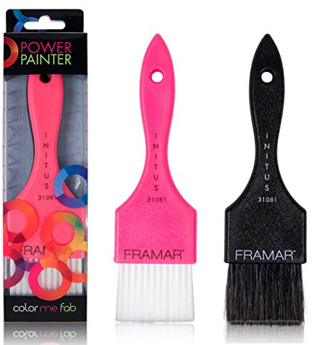 FRAMAR Power Painter Hair Dye Brush – Hair Colour Tint Brush and Dye Kit For Hairdressing Accessories – 2 Pack