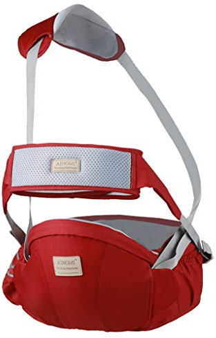 Baby Hüftsitz Ergonomische mit Sicherheitsgurt Schutz,Reine Baumwolle Leicht und atmungsaktiv,Ergonomischer Leichte Taille Hocker Baby Hüftsitz für 3-36 Monate